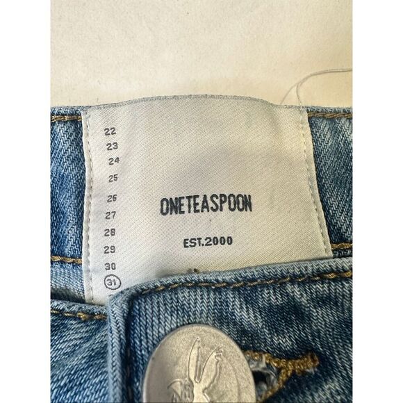One Teaspoon Women’s Low Waist Boyfriend Distressed Jeans, Size 31 - Picture 3 of 7